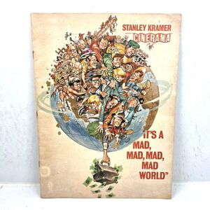 Vintage 1963 It's a Mad Mad Mad Mad World Souvenir Booklet Program Poster Inside